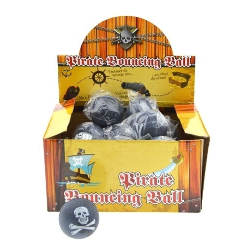Stuiterbal Piraat groot 6 cm