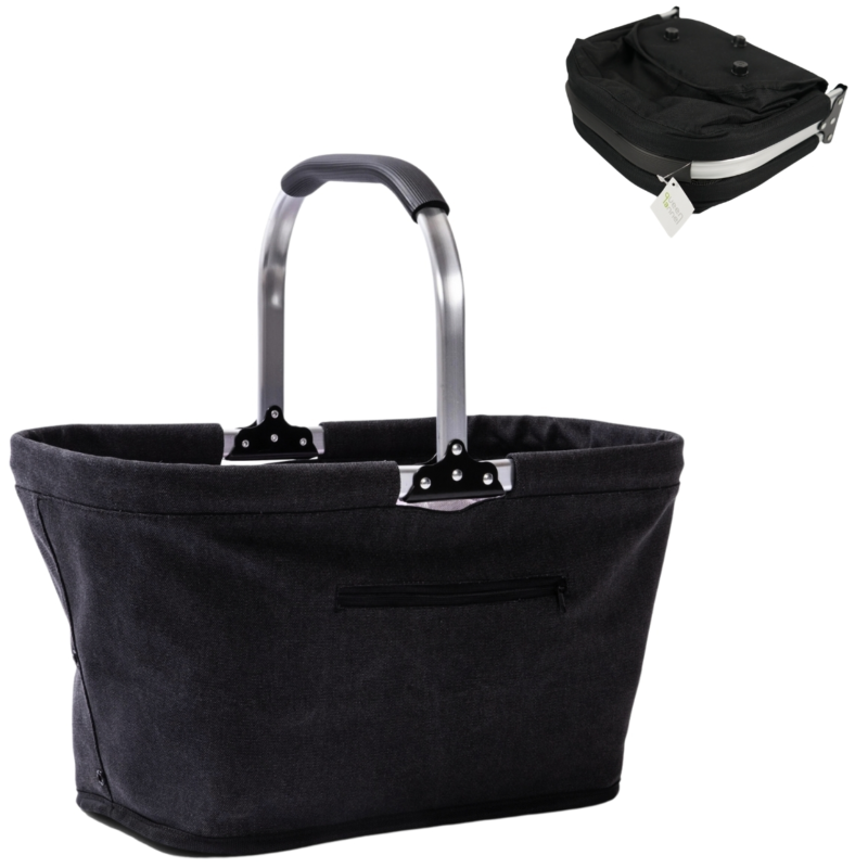 Queen Anne Kühltasche Einkaufskorb faltbar schwarz