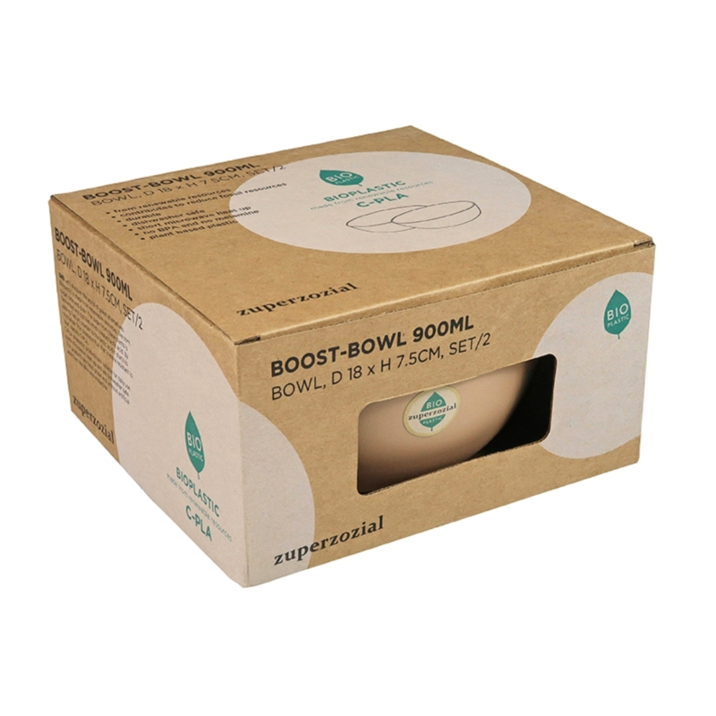 Zuperzozial kom Boost geel 18 cm set van 2