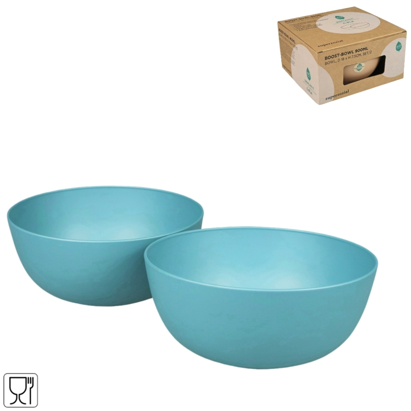 Zuperzozial kom Boost blauw 18 cm set van 2