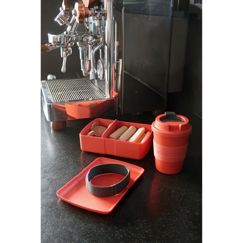 Zuperzozial broodtrommel Time-Out rood 19 cm