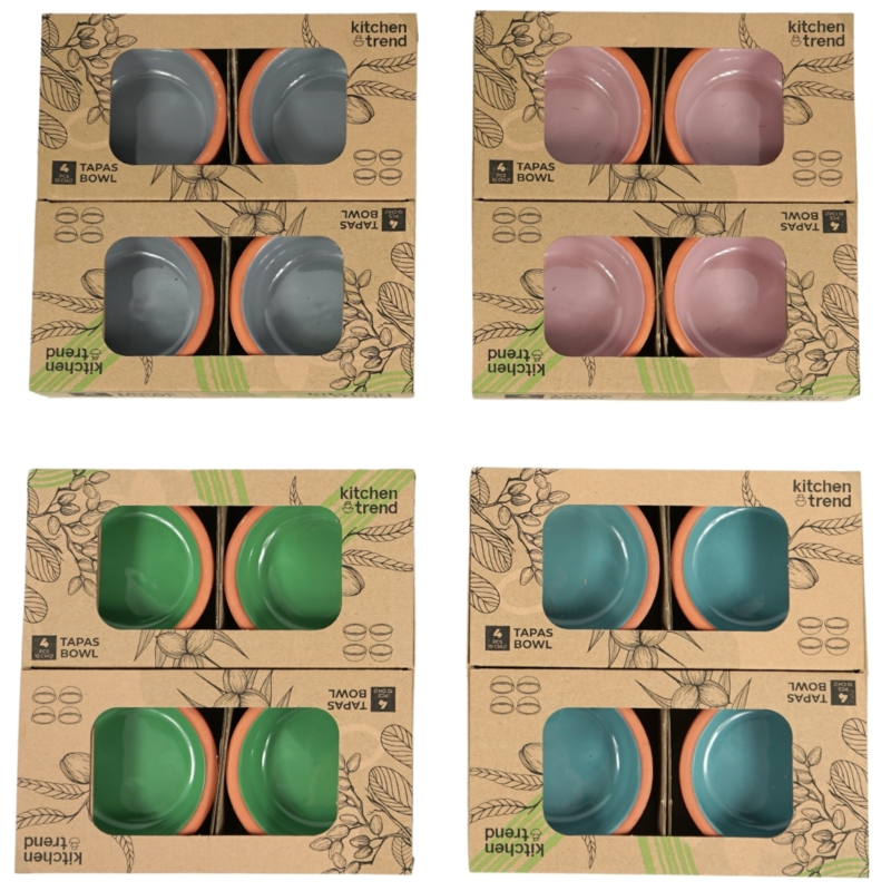 Kitchentrend tapas schalen blauw 10 cm 4 stuks