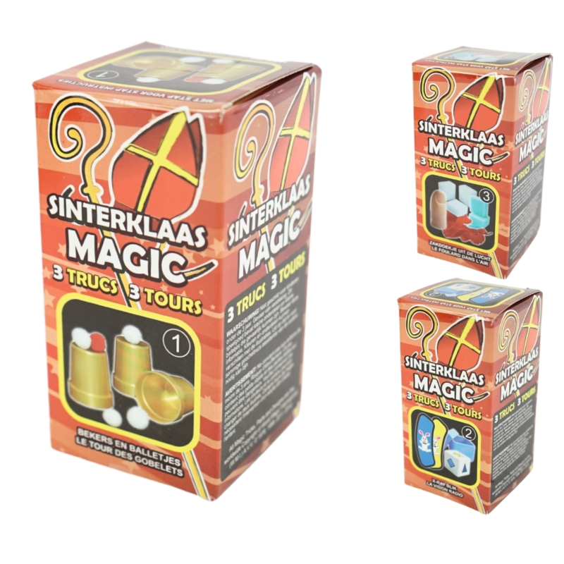 Hanky Panky Toys Sinterklaas magic goocheldoosje 3 assorti