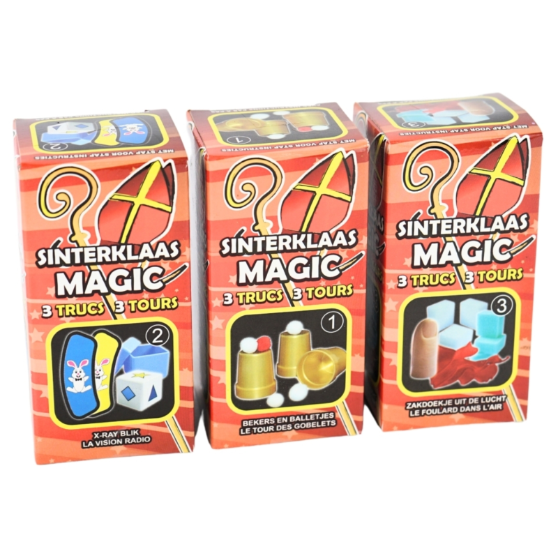 Hanky Panky Toys Sinterklaas magic goocheldoosje 3 assorti