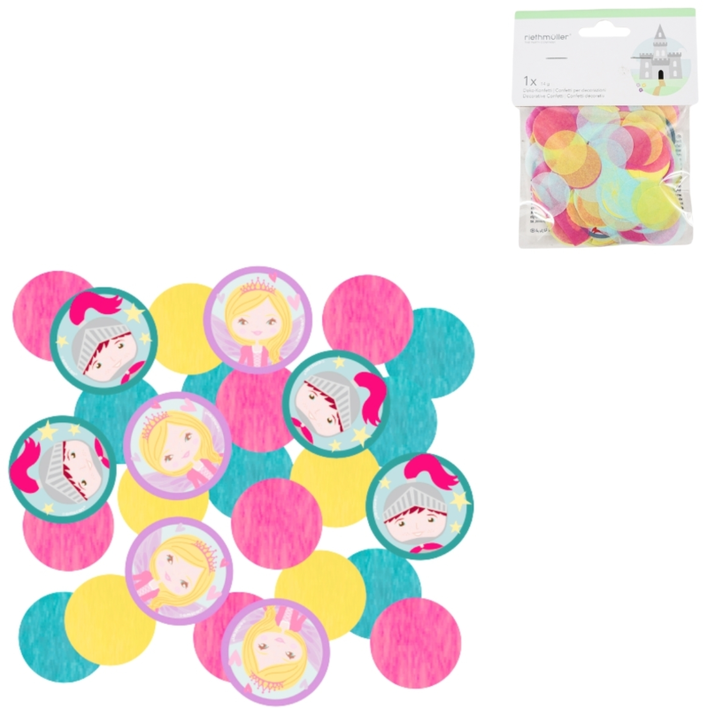 Confetti prinses en ridder papier 2,5 cm 14 g