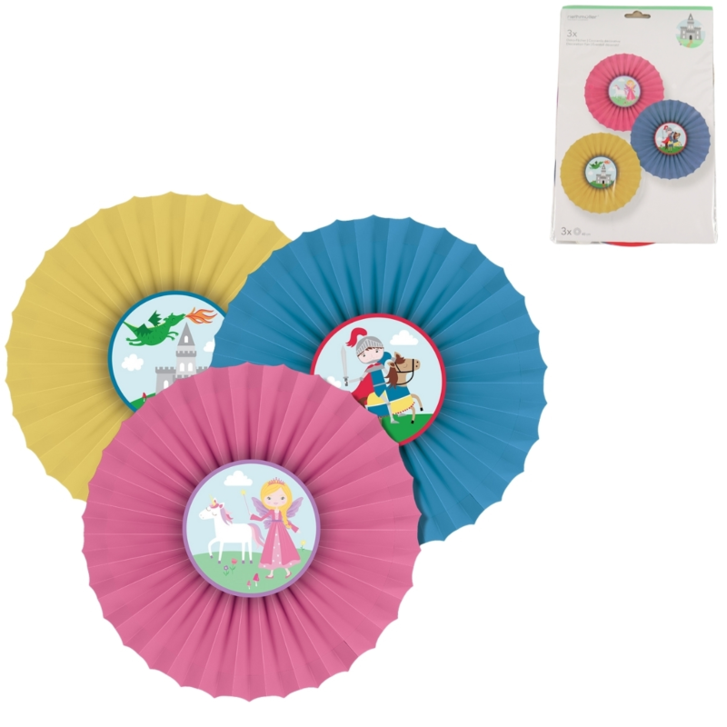 Decoratieve waaier 40 cm set van 3