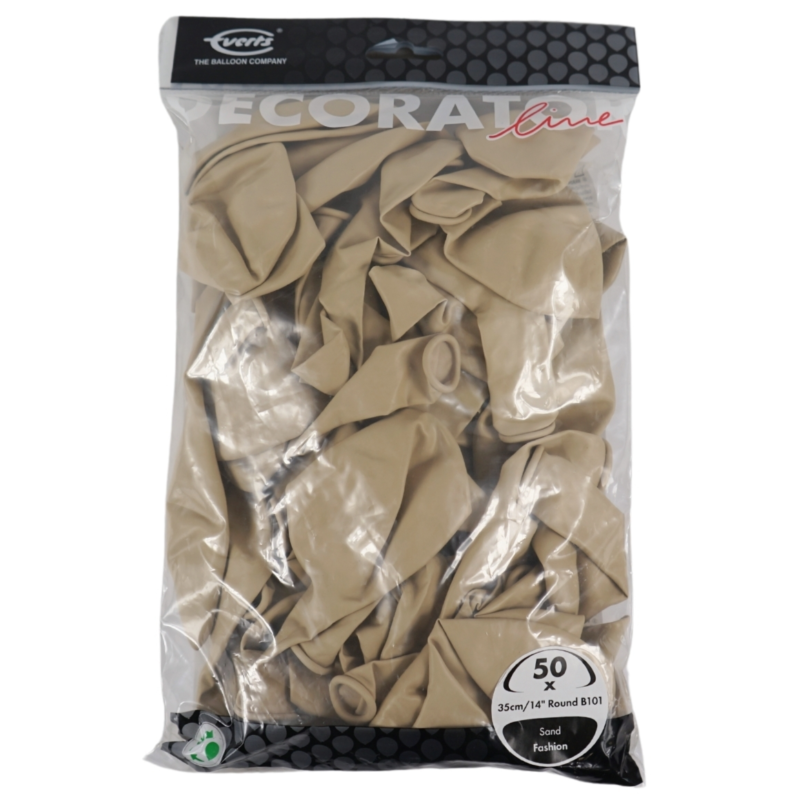 Everts ballonnen Decorator zandkleurige 35 cm 50 stuks