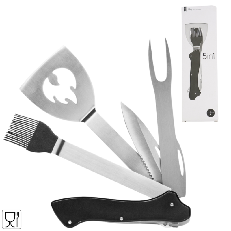 Sagaform BBQ Multi-Grillwerkzeug 5 in 1 29 cm