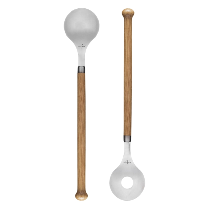 Sagaform Salatbesteck Holz Edelstahl 31 cm 2er Set