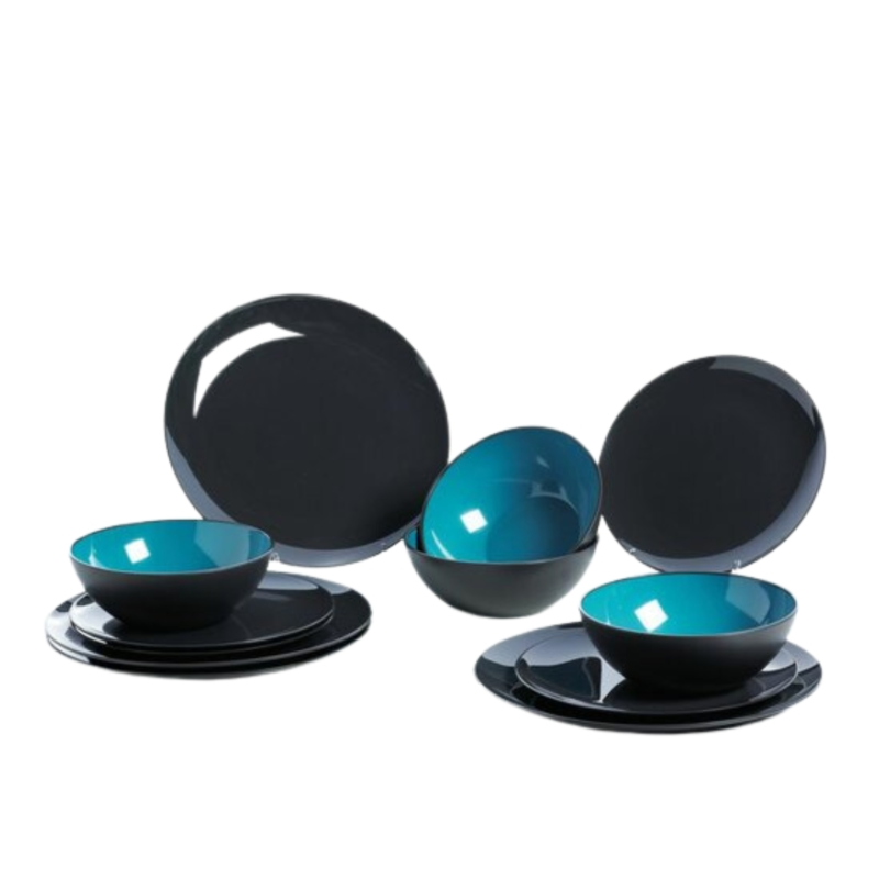 Gimex Tafelgeschirr blau 25 cm Satz von 12