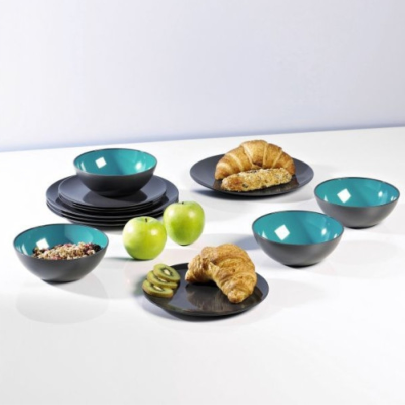 Gimex Tafelgeschirr blau 25 cm Satz von 12