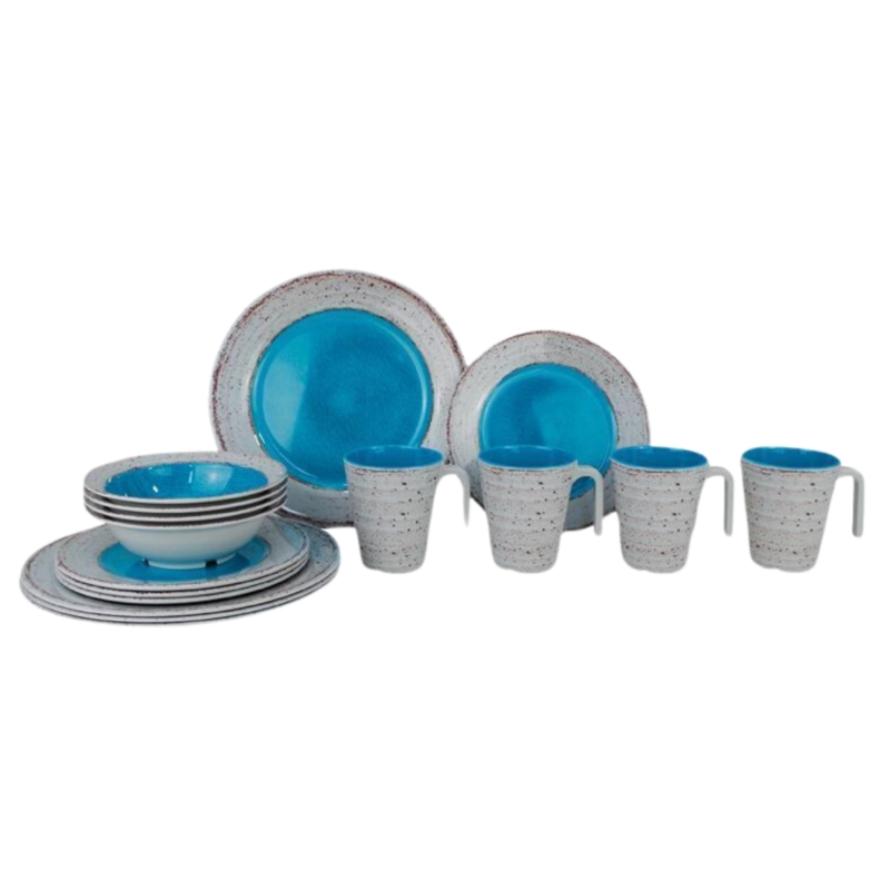 Gimex servies Casa Caribbean 27 cm set van 16