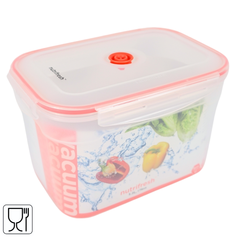 Nutrifresh vacuum bewaardoos oranje 5,2 L