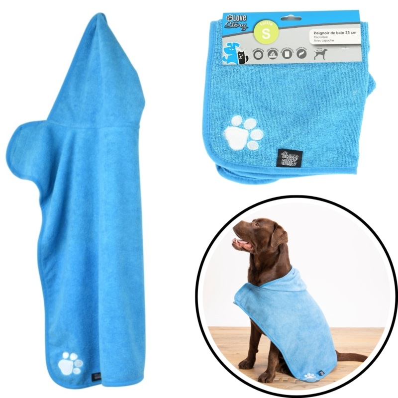 Love Story microvezel dieren handdoek 55 cm