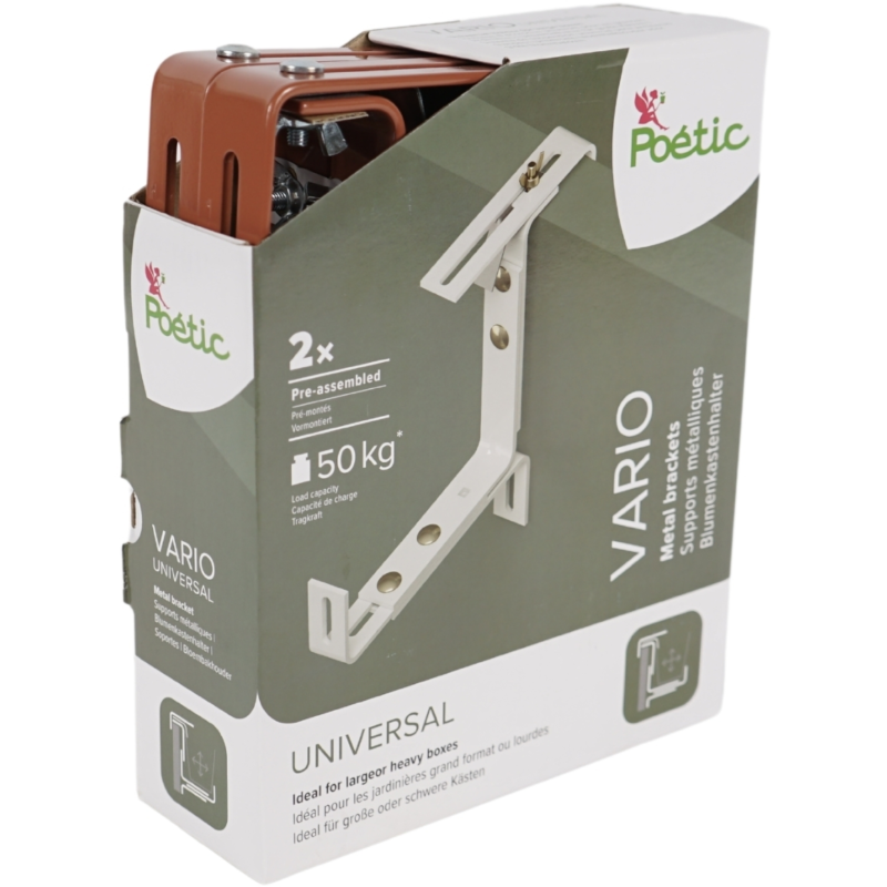 Poétic plantenbak beugel Vario terracotta set van 2