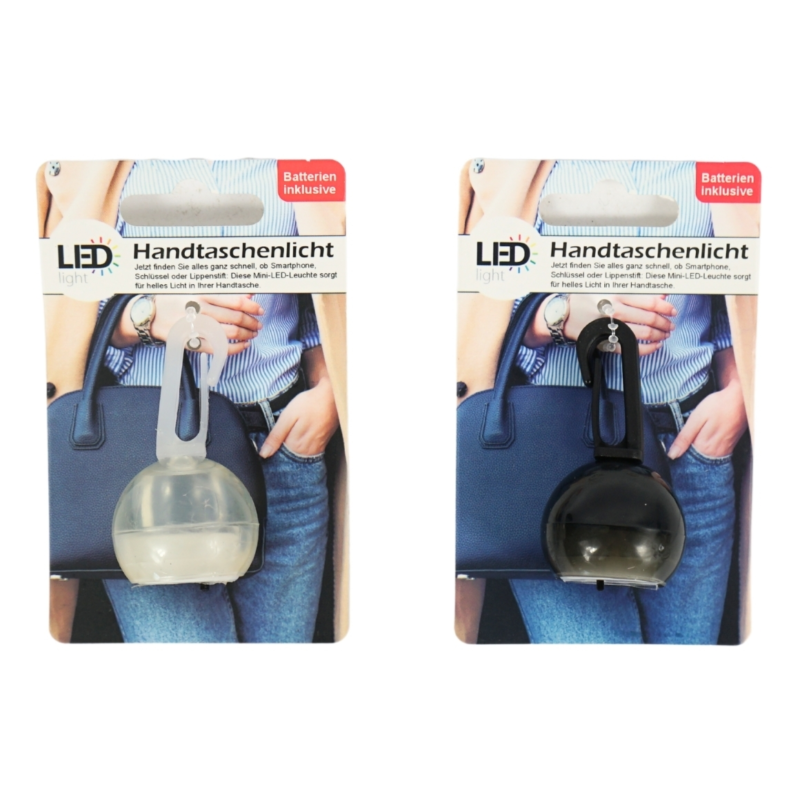 Lamp met clip LED op batterij 5,7 cm 2 assorti