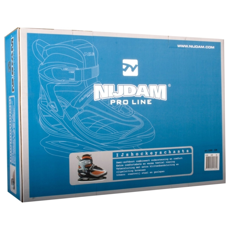 Nijdam Pro-Line ijshockeyschaats zwart/grijs/rood maat 36