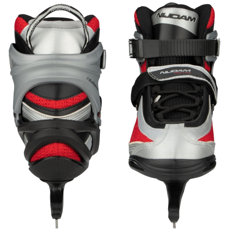 Nijdam Pro-Line ijshockeyschaats zwart/grijs/rood maat 36