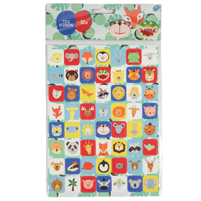 Stickers 26 cm 112 stuks 4 assorti