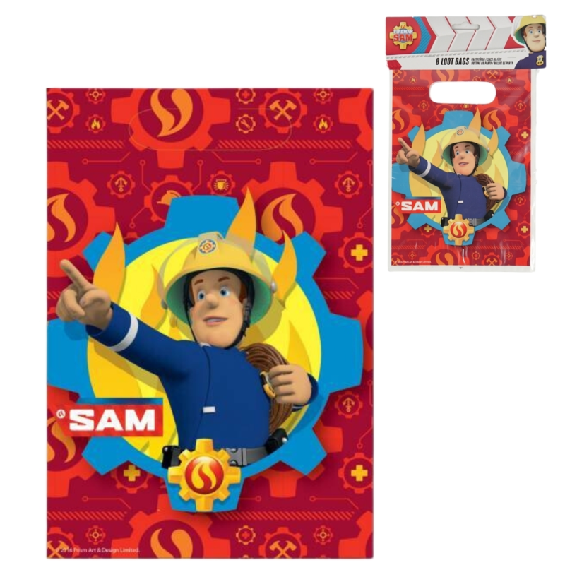 Brandweerman Sam uitdeelzakjes 23 cm 8 stuks