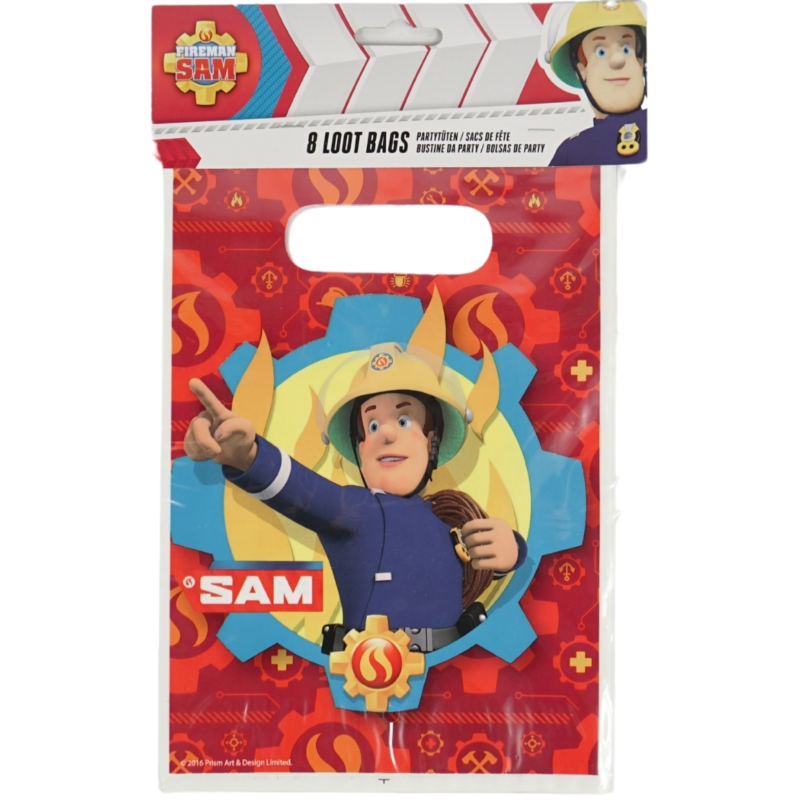 Brandweerman Sam uitdeelzakjes 23 cm 8 stuks