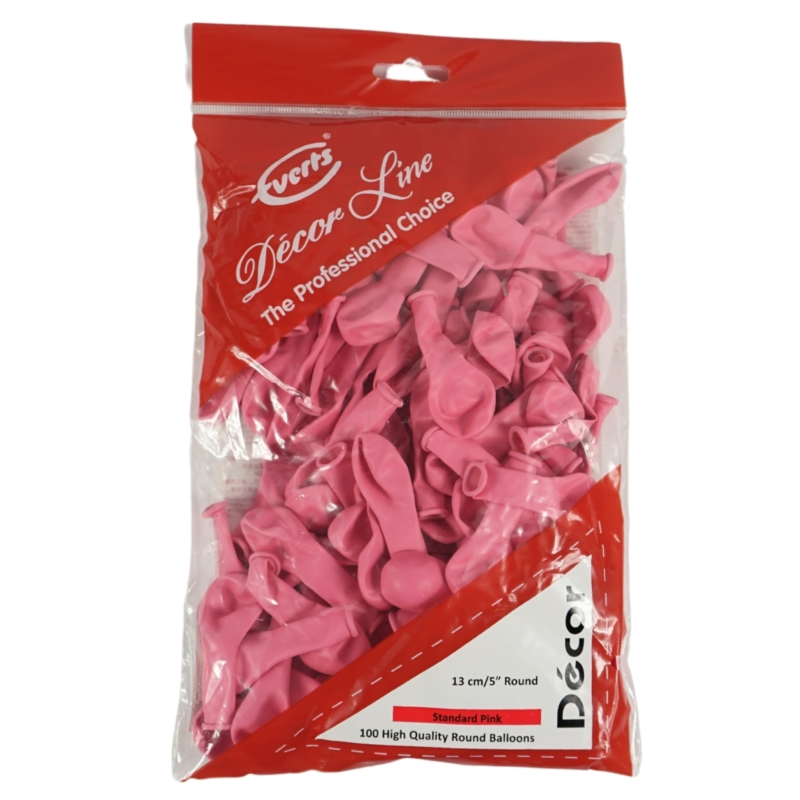 Everts ballonnen Décor roze 13 cm 100 stuks