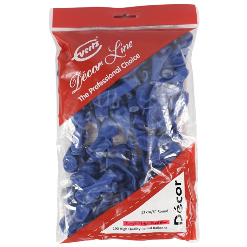 Everts ballonnen Decor standaard blauw 13 cm 100 stuks