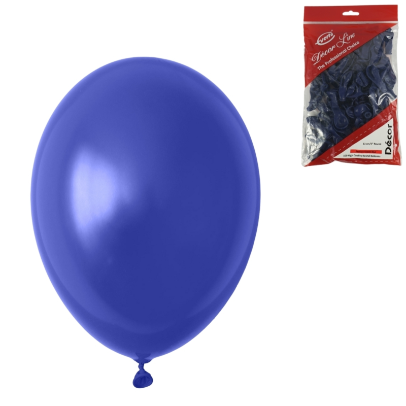 Everts ballonnen Décor donkerblauw 13 cm 100 stuks