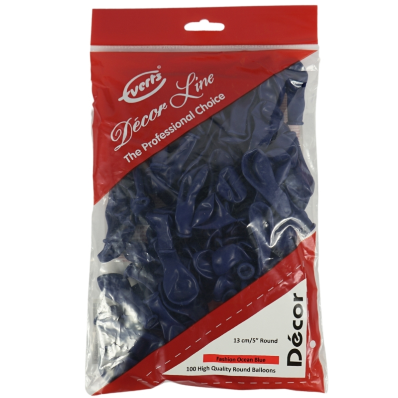 Everts ballonnen Décor donkerblauw 13 cm 100 stuks