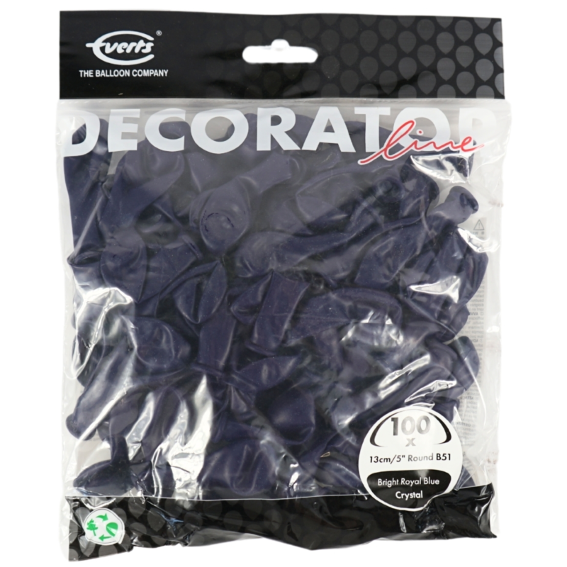 Everts ballonnen Decorator blauw 13 cm 100 stuks