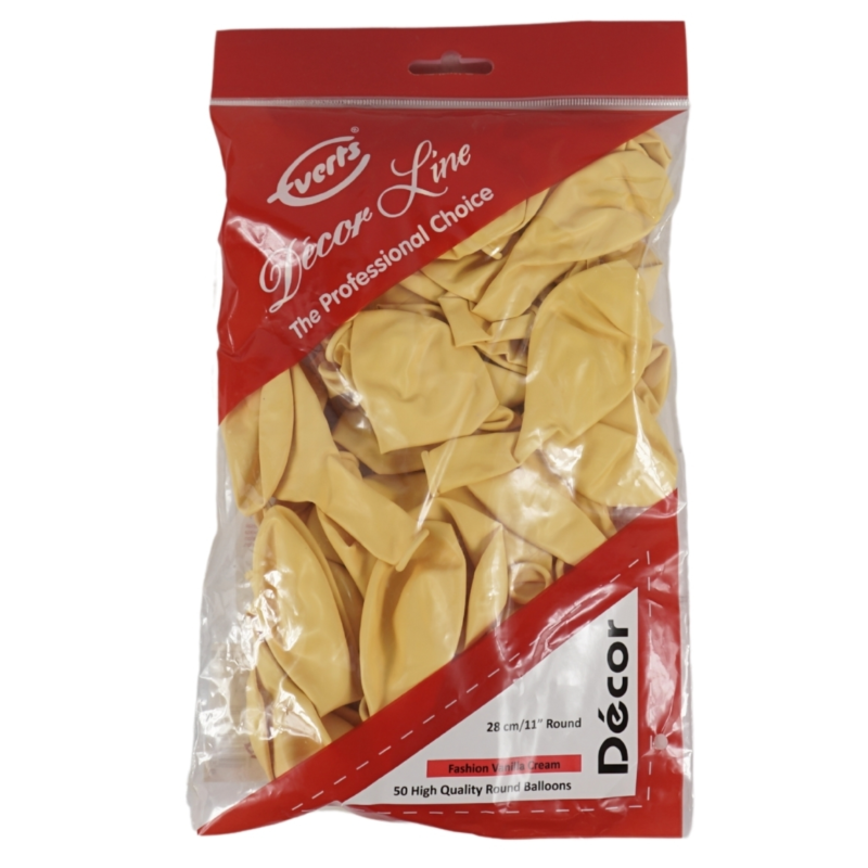 Everts ballons Décor hellgelb 28 cm 50 stück