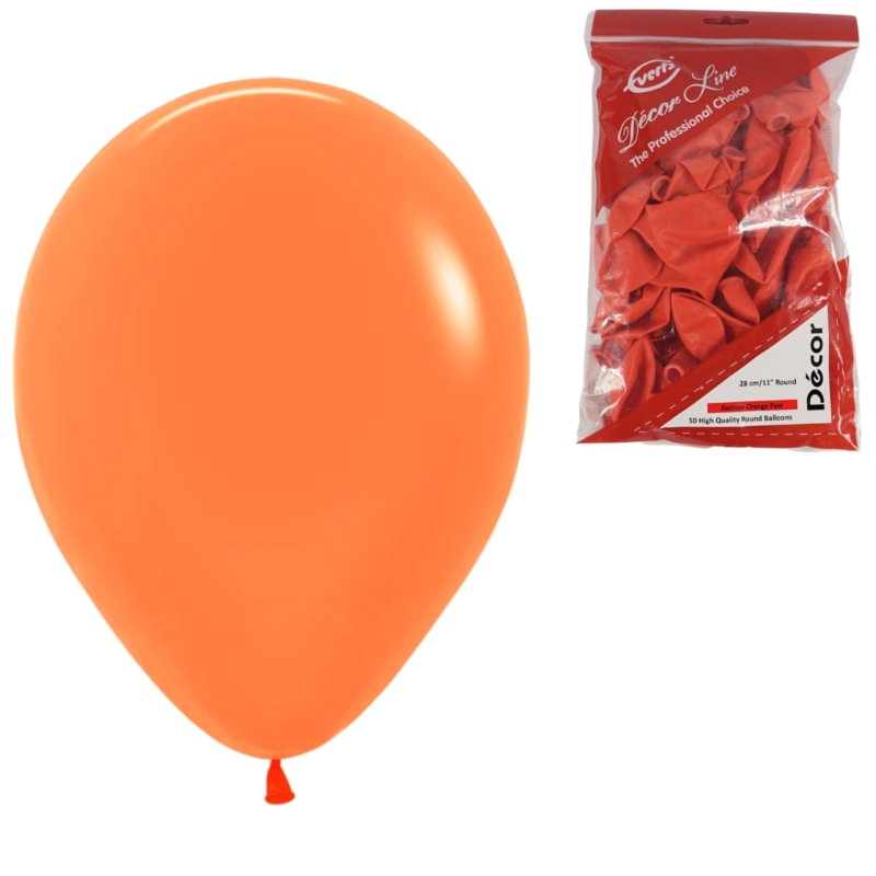 Everts ballonnen Décor oranje 28 cm 50 stuks