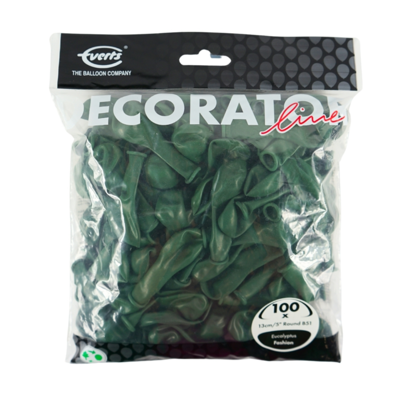 Everts ballonnen Decor Fashion eucalyptus 13 cm 100 stuks