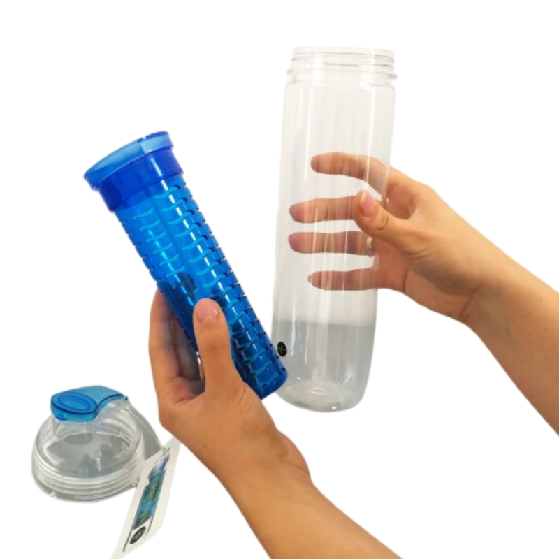 Sagaform waterfles Fresh met filter blauw 800 ml