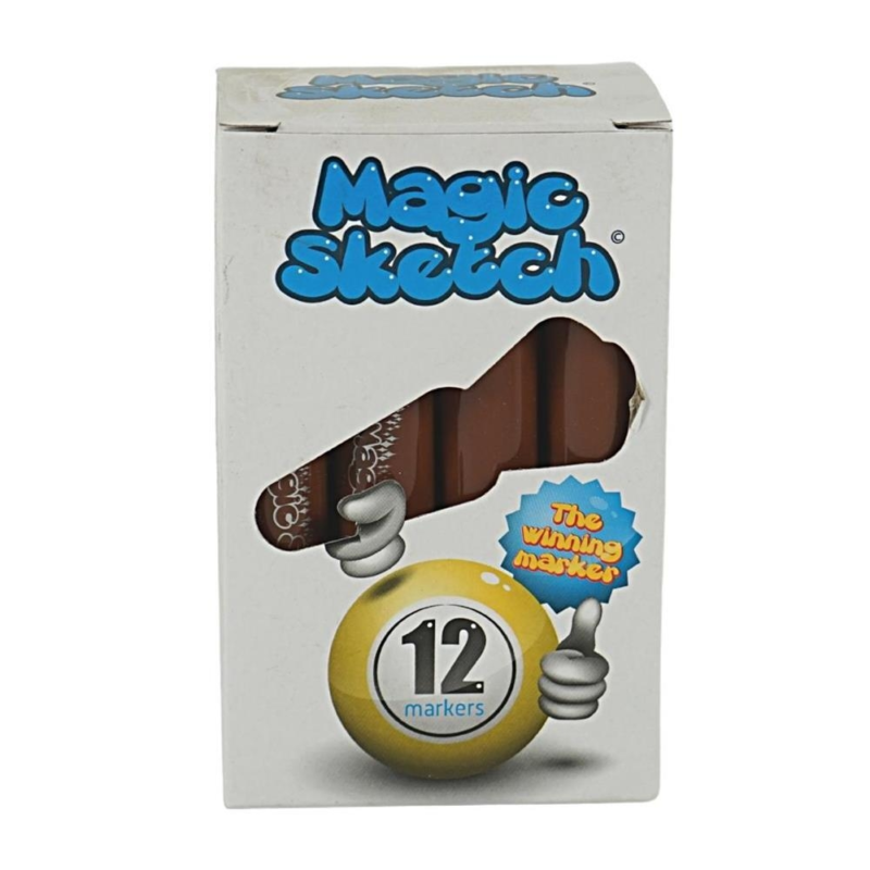 402094 Magic Sketch Stiften bruin met geur 12 cm set van 12