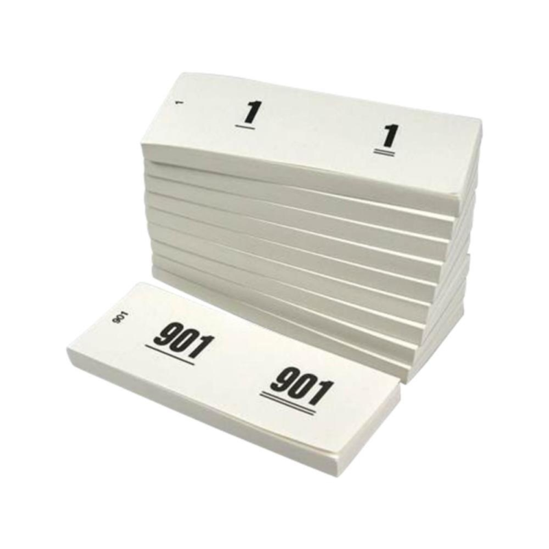 400013 Garderobe tickets wit 11 cm