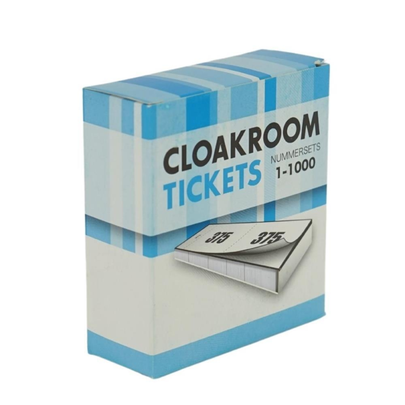 400013 Garderobe tickets wit 11 cm