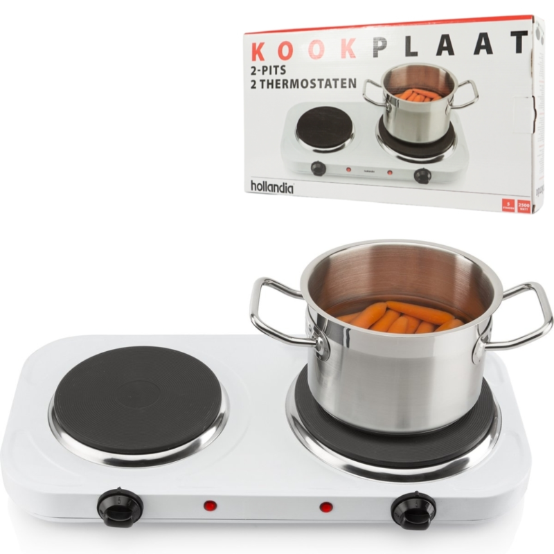 Hollandia dubbele kookplaat 2500 watt
