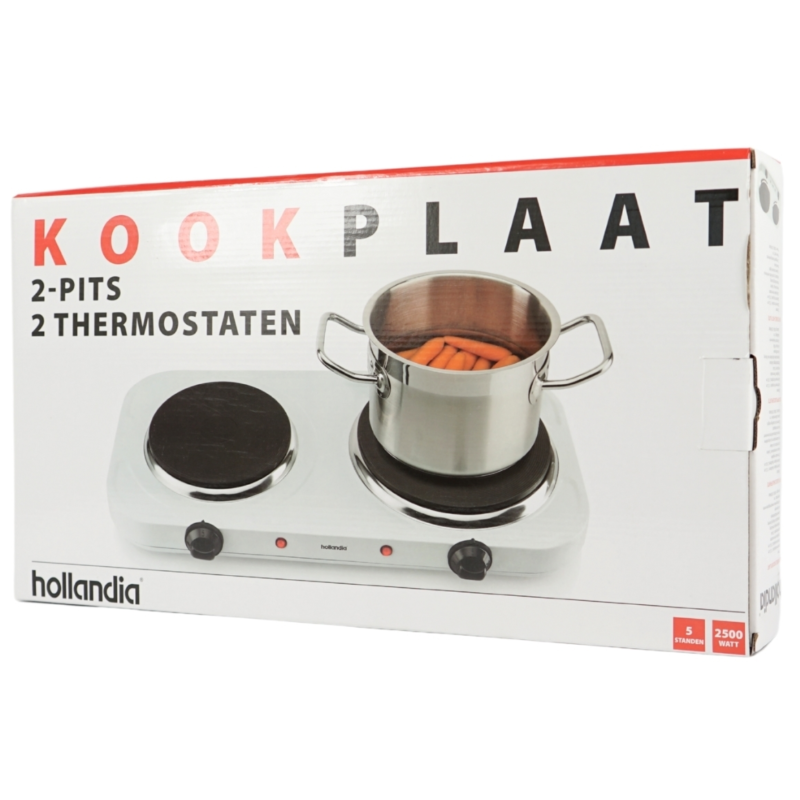 Hollandia dubbele kookplaat 2500 watt