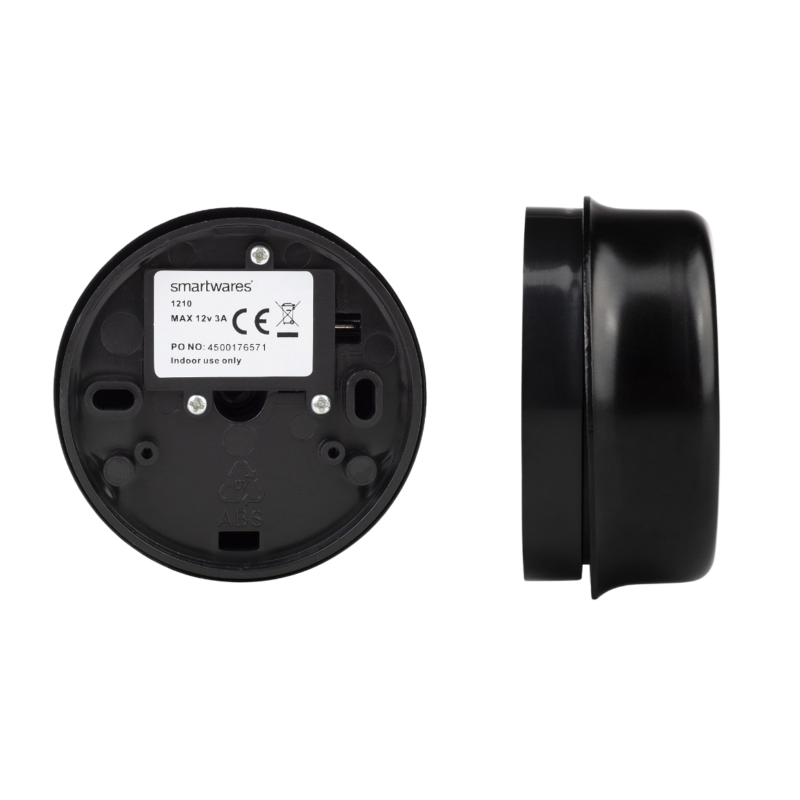 Byron deurbel bedraad DBW-23032 zwart 7 cm