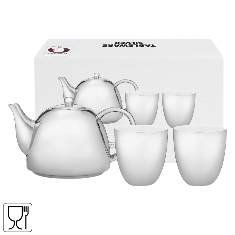 Vtwonen theepot met kopjes 500 ml set van 3