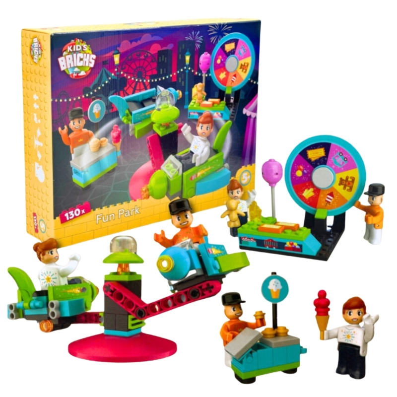 Kids Bricks bouwstenen Fun Park 130 delig 15 cm VE124