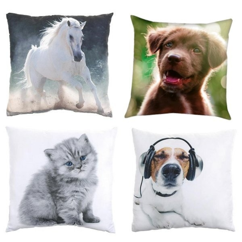 Sierkussen dier assorti 40x40 cm