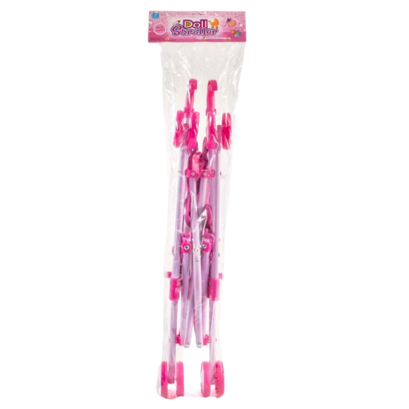 Poppen buggy Heart roze 58 cm