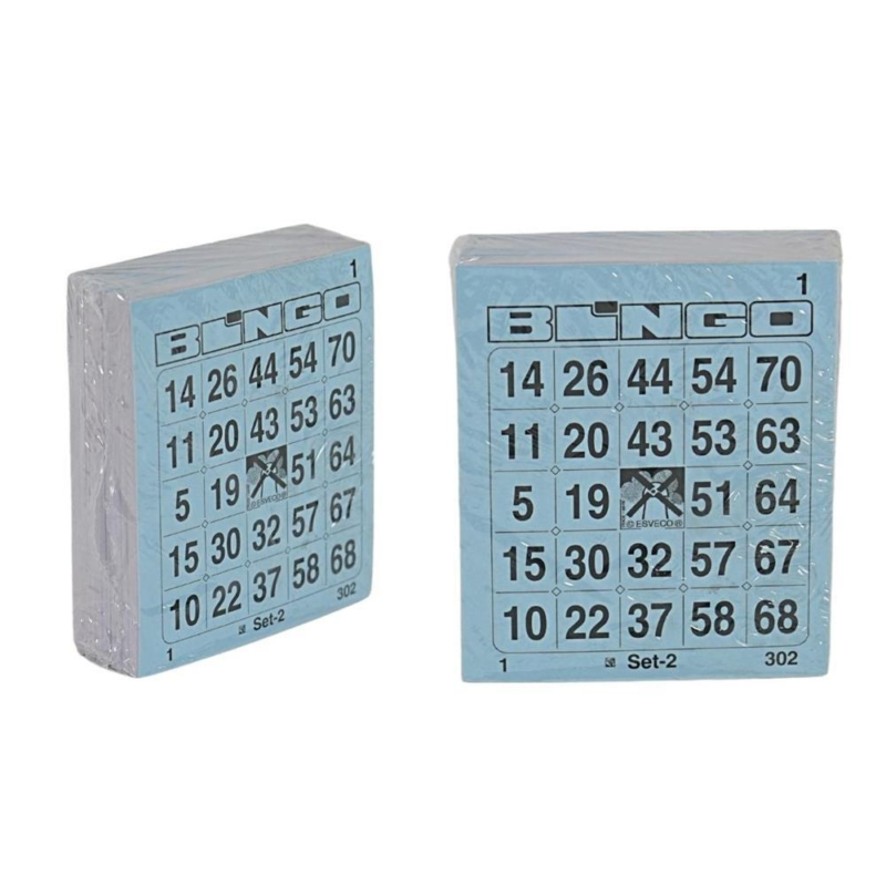 400053 Bingokaarten 1-75 blokje 3 dik enkel