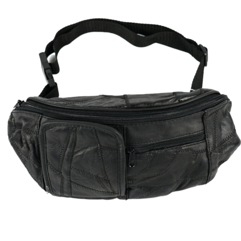 Heuptas 3 vakken leer 36 cm