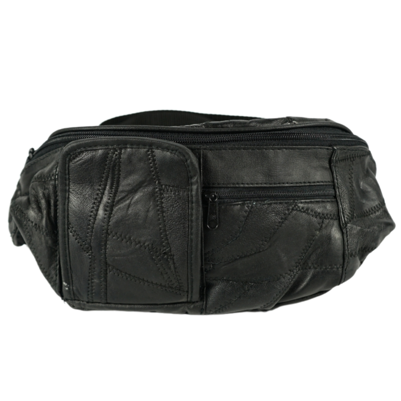 Heuptas 3 vakken leer 36 cm