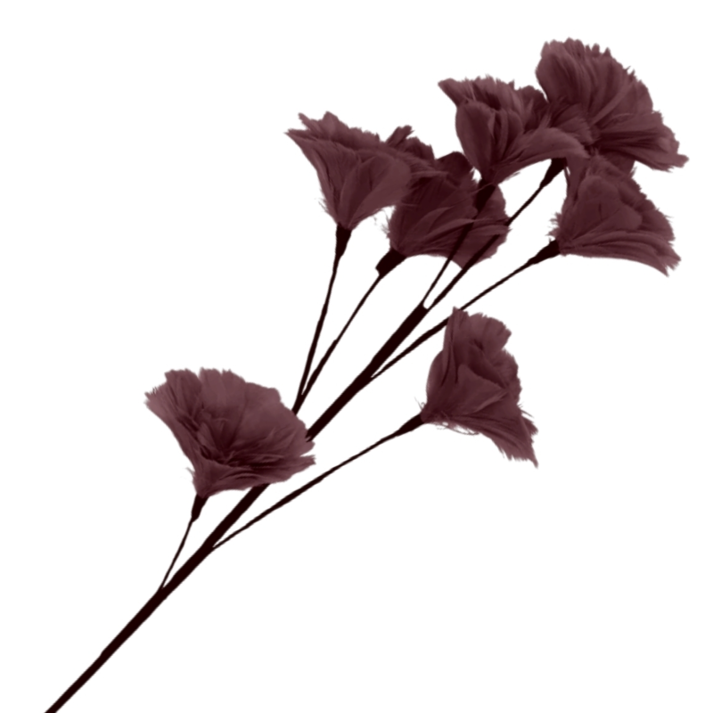 Kunsttak Feather bloemen bordeaux 95 cm