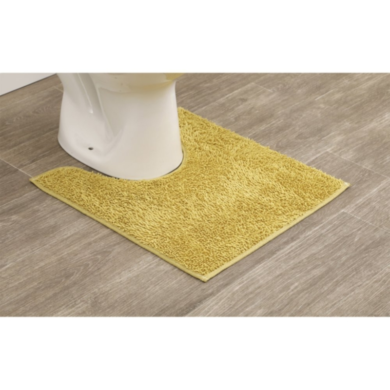 WC mat mosterdgeel polyester 45 x 50 cm