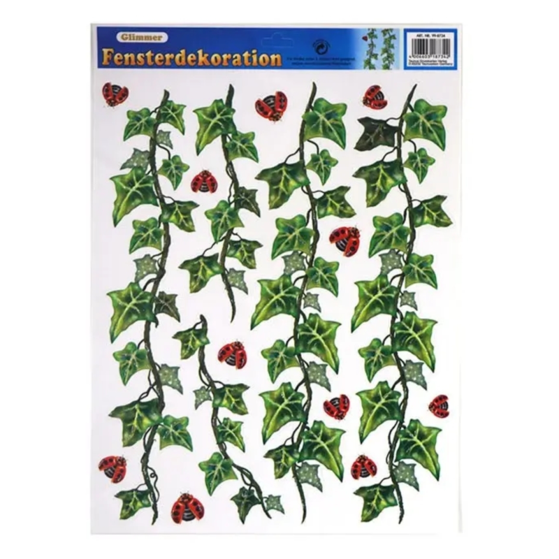 Raamsticker bloemen 42 cm 4 assorti